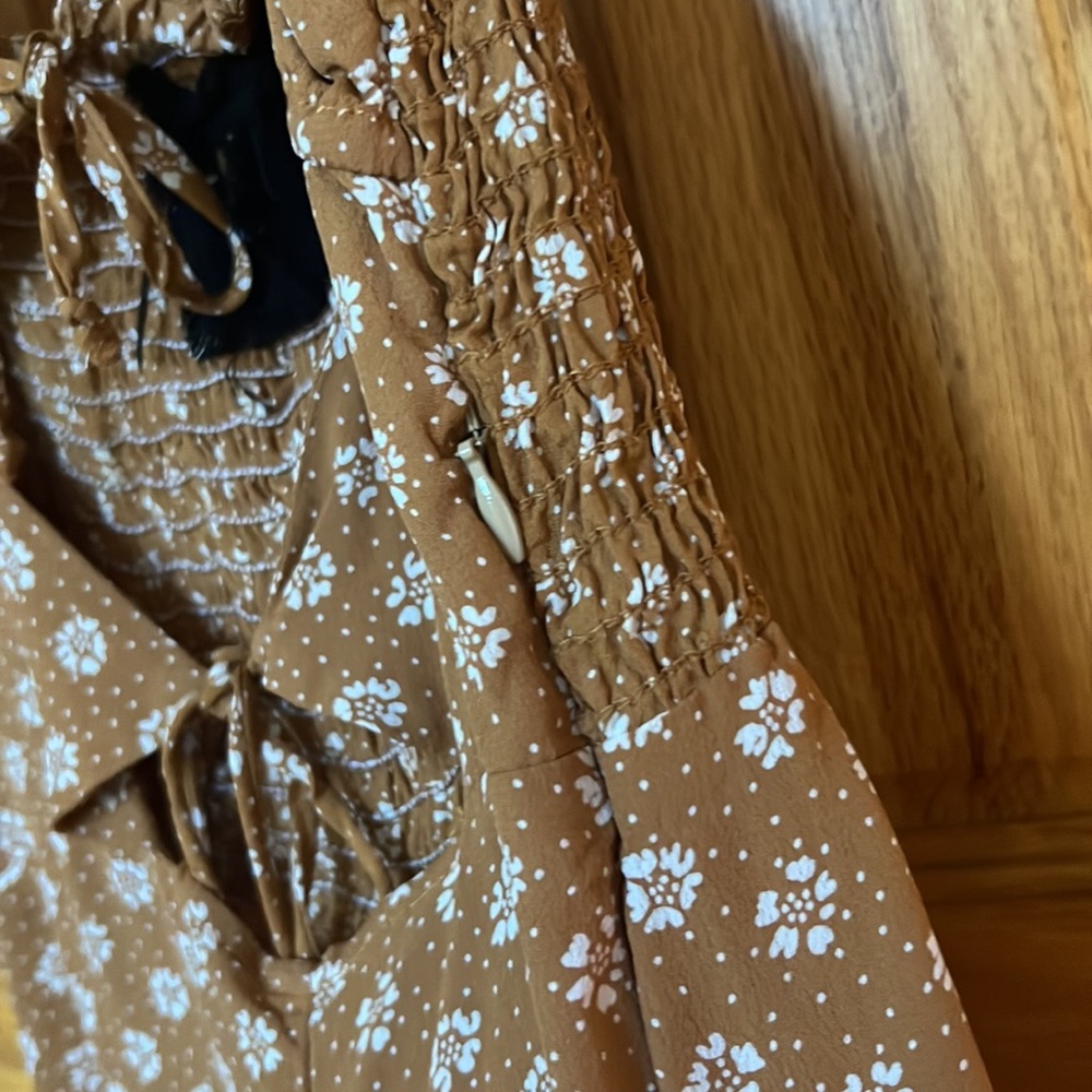 Planet Blue Blue Life Burnt Orange Romper - Picture 6 of 11